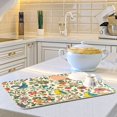 thumbnail image 6 of Yayeee Dish Drying Mat for Kitchen Counter 16"x18" Microfiber Absorbent Pad, Beige Cartoon Animals, 6 of 7