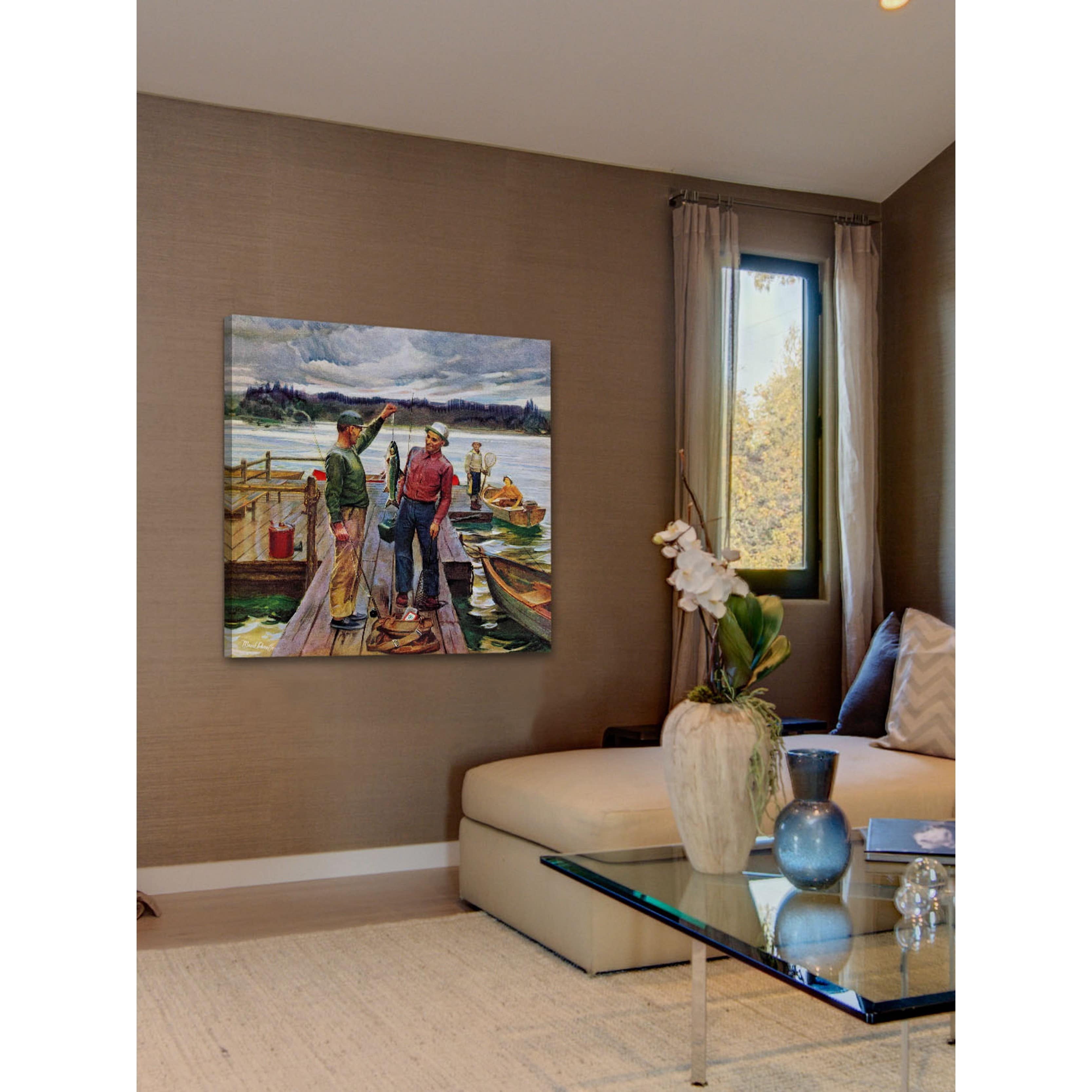 Marmont Hill Showing Off the Big One by Mead Schaeffer Painting Print on Canvas