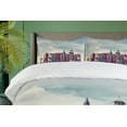 thumbnail image 4 of Ambesonne Fantasy Duvet Cover Set, City of Old Books Birds, 2-Calking, Red and Blue, 4 of 7