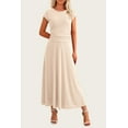 thumbnail image 3 of PRETTYGARDEN Women's 2 Piece Summer Outfits Dressy Casual Knit Short Sleeve Crop Top High Waist Midi Skirt Set, 3 of 8