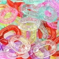thumbnail image 2 of Transparent Glitter Plastic Chain Links by Creatology 60pc, 2 of 3