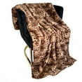 thumbnail image 3 of Plutus Brown Luxe Lash Faux Fur Luxury Throw Blanket, 3 of 3
