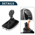 thumbnail image 4 of Pomo de cambio de marchas Unique Bargains con cubierta 6 velocidades para Opel Insignia 2008-2017 de cuero sintético, 4 of 6