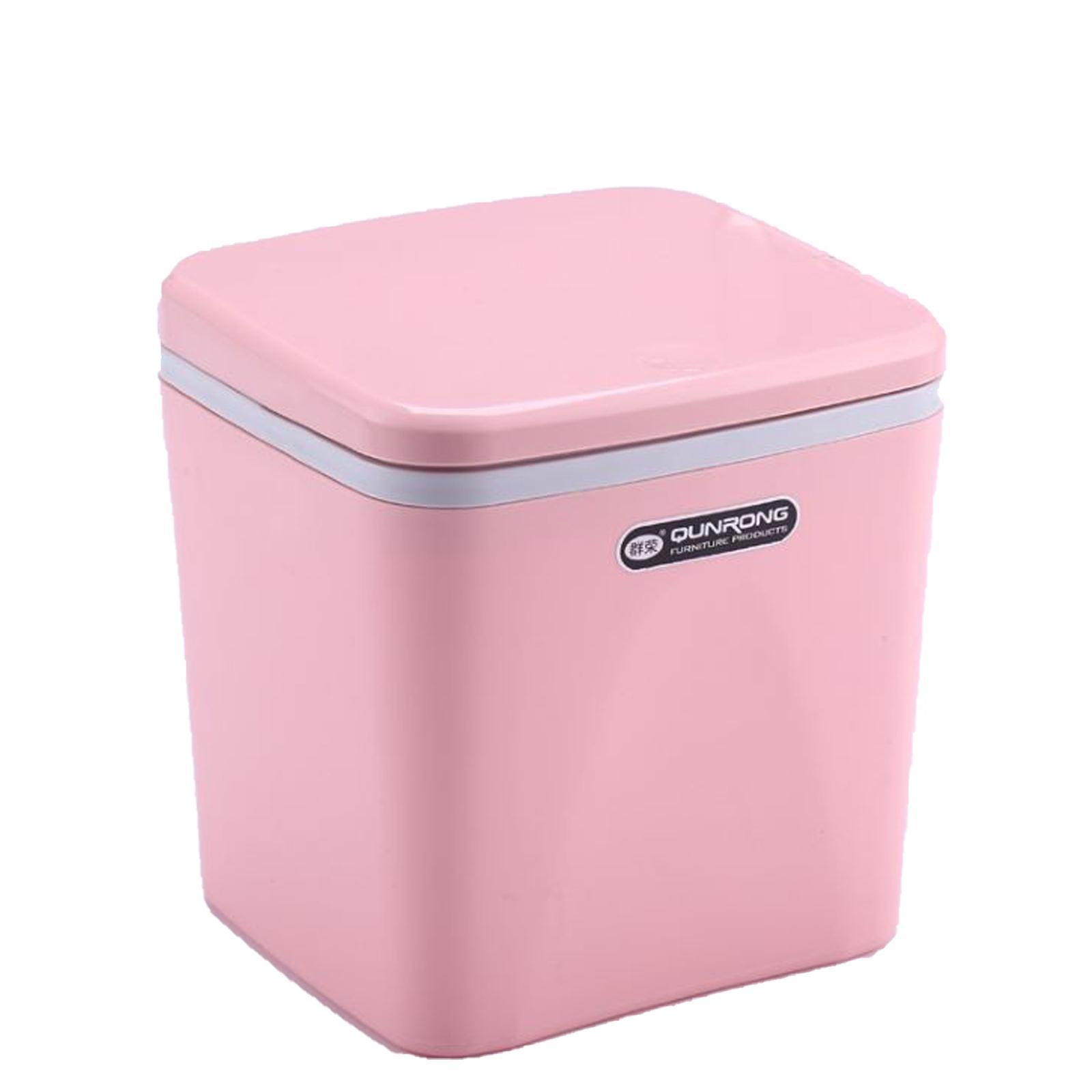 esafio Small Trash Can Mini Garbage Can Desktop Bin Flip Lid Push