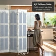 thumbnail image 5 of Oriental Furniture 6 ft. Tall Shutters Canvas Room Divider - 3 Panel, 5 of 7