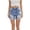 Blue, variant on CAIXIA Jean Shorts Womens Low Rise High Rise Vintage Denim Y2k Shorts Stretchy Bermuda Shorts Ripped Distressed Rolled Hem Jeans Shorts Jorts Women,S