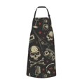 thumbnail image 3 of XMXT 1 Pcs Waterproof Kitchen Cooking Apron, Skeleton Rock Music Print Adjustable Aprons for Women Men with Pockets, 3 of 9