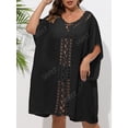 thumbnail image 3 of SAYFUT Women's Hollow Out Front Crochet Cover Up Sheer Beach Dress Swimwear Bikini Cover Up Dress, 3 of 3