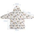 thumbnail image 7 of White Bigfoot and Tree Pattern Blanket Hoodies for Kids 6-13YR Oversize Wearable Blanket Hoodies for Boys Girls Teens, 7 of 7