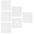 thumbnail image 6 of WHAMVOX  6 Pcs Flower Shape Quilting Template Embroidery Large Floral Transparent, 6 of 8