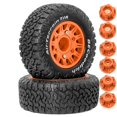 thumbnail image 5 of lionlar 4 Pcs Accessoires de Bricolage Modèle de Rechange Pneus de Roues RC pour 1/10 Orange, 5 of 5