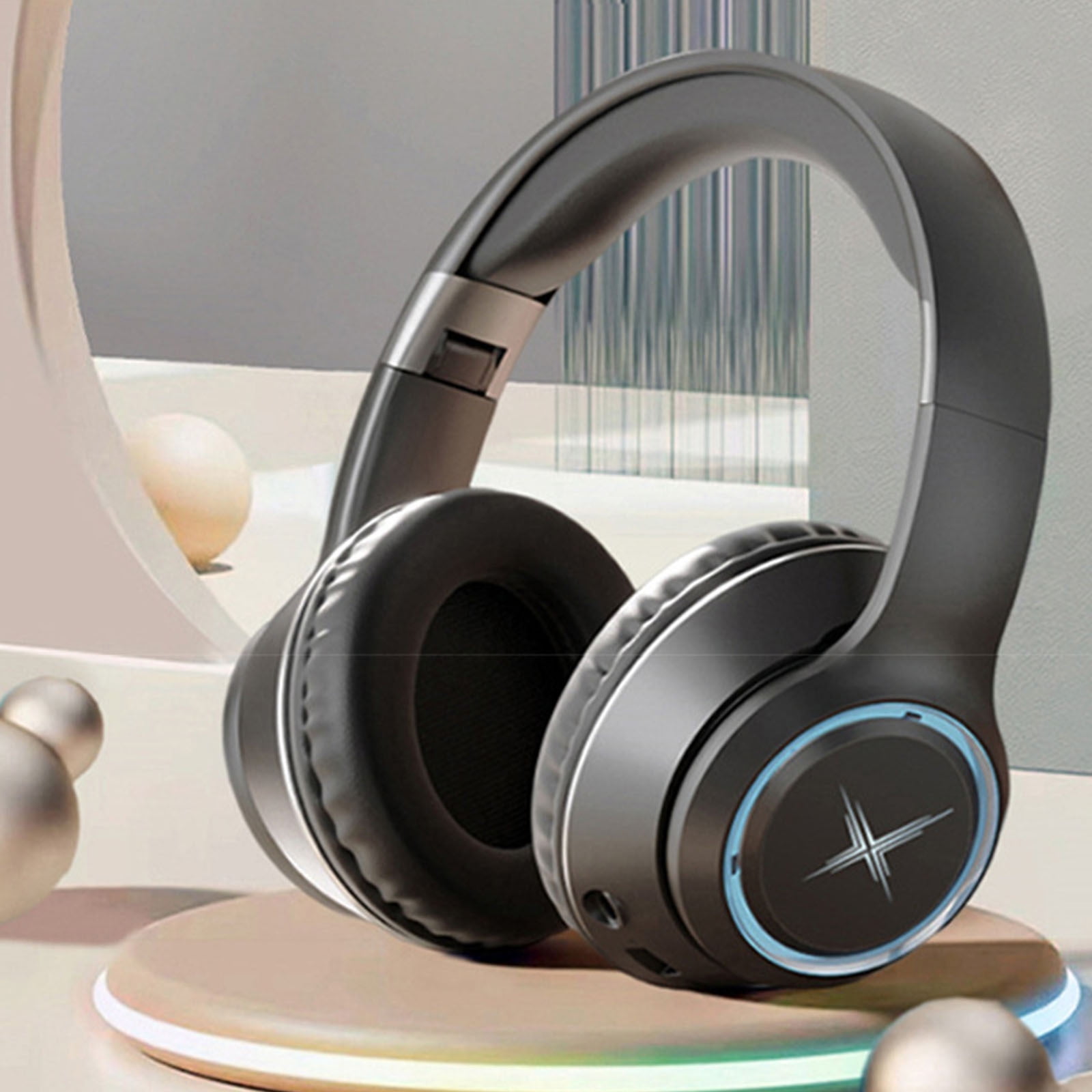 Upgraded Hybrid Active Noise Cancelling Headphones with Transparent Modes,70H Playtime Bluetooth Headphones Wireless Bluetooth with Mic, Deep Bass,3.5MM Cable,Soft-Earpads,Fast Charging - Black