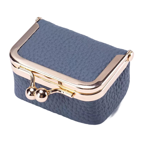 Organizador de joyería de viaje Qarigey cuero compacto azul