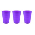 thumbnail image 1 of YBM Home Reusable Plastic Cups 12 oz, Unbreakable Drinkware Dishwasher Safe 3-Pack, Purple, 1 of 1