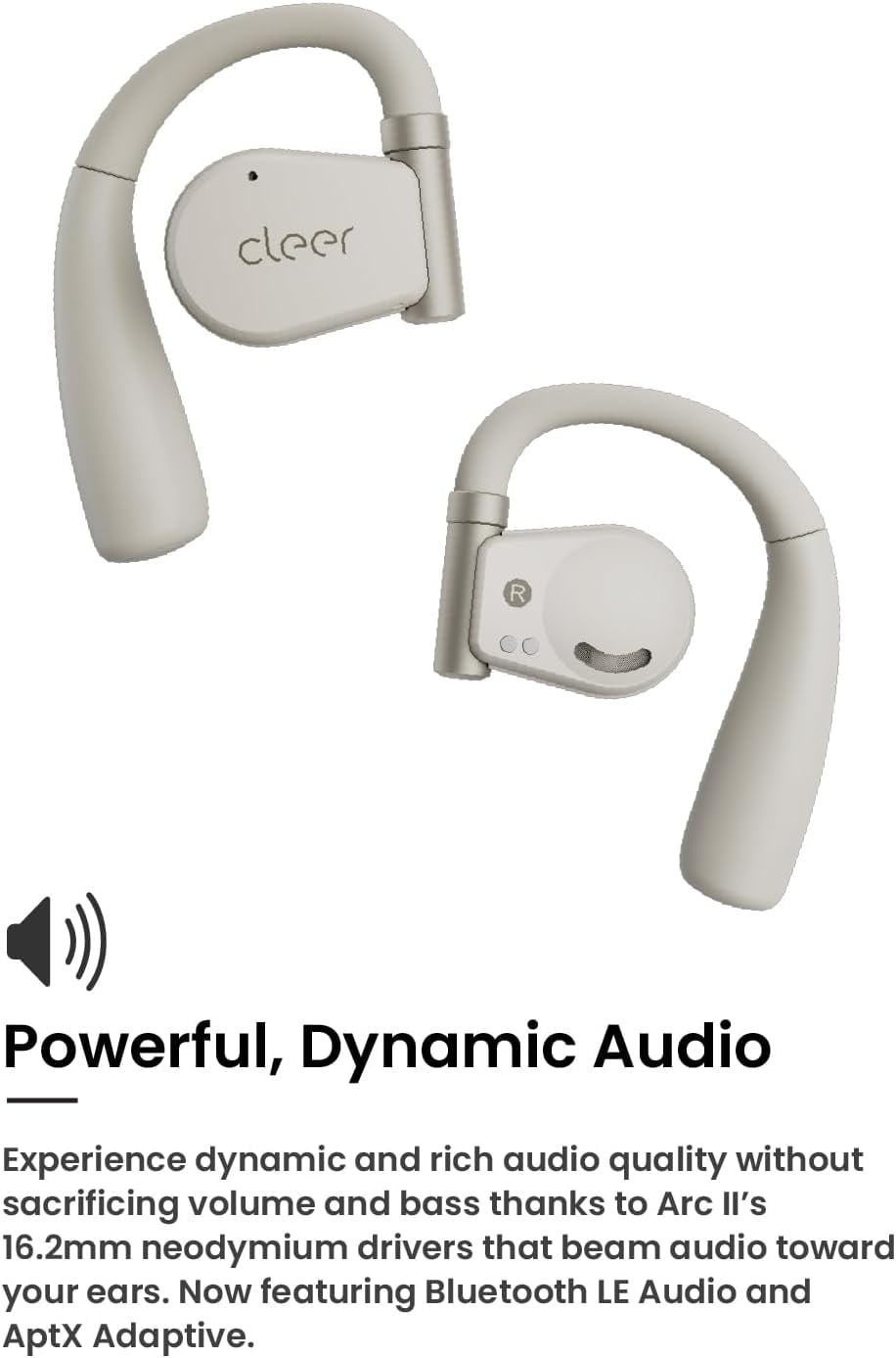 Cleer ARC II Open-Ear Bluetooth Headphones, IPX5 Waterproof, Multipoint, Crystal Clear Calls, 35 Hours Playtime