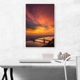 thumbnail image 2 of ARTCANVAS Budapest Orange Sunset Chain Bridge Canvas Art Print - Size: 26" x 18" (0.75" Deep), 2 of 9