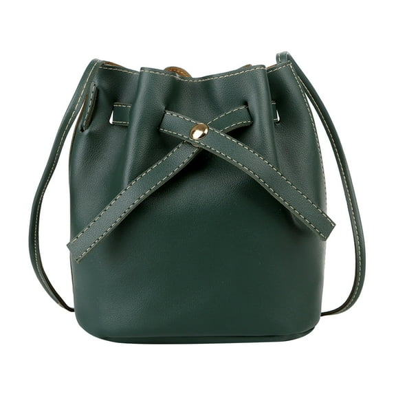 LONGshukeji Women's Bags Trendy Fashion Drawstring Lady Bag Border Casual Handbag Crossbody Shoulder Bag