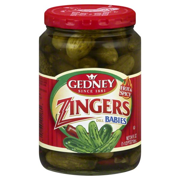 GEDNEY ZINGER BABY PICKLES 24 OZ