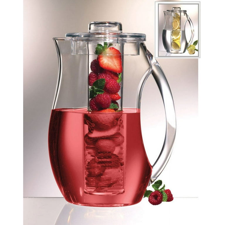 Water Infuser Pitcher – Fruit & Tea Infusion 2L Clear Plastic NEW
