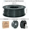 thumbnail image 7 of Geeetech 5pcs TPU Filament 1.75mm Flexible Soft 3D Printer Consumables silver, 5kg Spool (11 lbs.), Dimensional Accuracy +/- 0.03 mm, 7 of 7