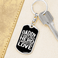 thumbnail image 6 of Daddy First Hero Swivel Keychain Dog Tag Stainless Steel or 18k Gold, 6 of 10