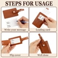 thumbnail image 4 of Muka 4 Pack Leather Luggage Tags for Suitcases Travel Tags, Privacy Protection Bag Tags Travel Essentials, 4 of 8