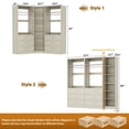 thumbnail image 2 of Homieasy 3-Piece Closet Organizer System with 6 Drawers & 10 Shelves, 1500LBS Heavy Duty L-Shaped/I-Shaped Walk-In Closet Storage for Bedroom, Entryway & More,White Oak, 2 of 7