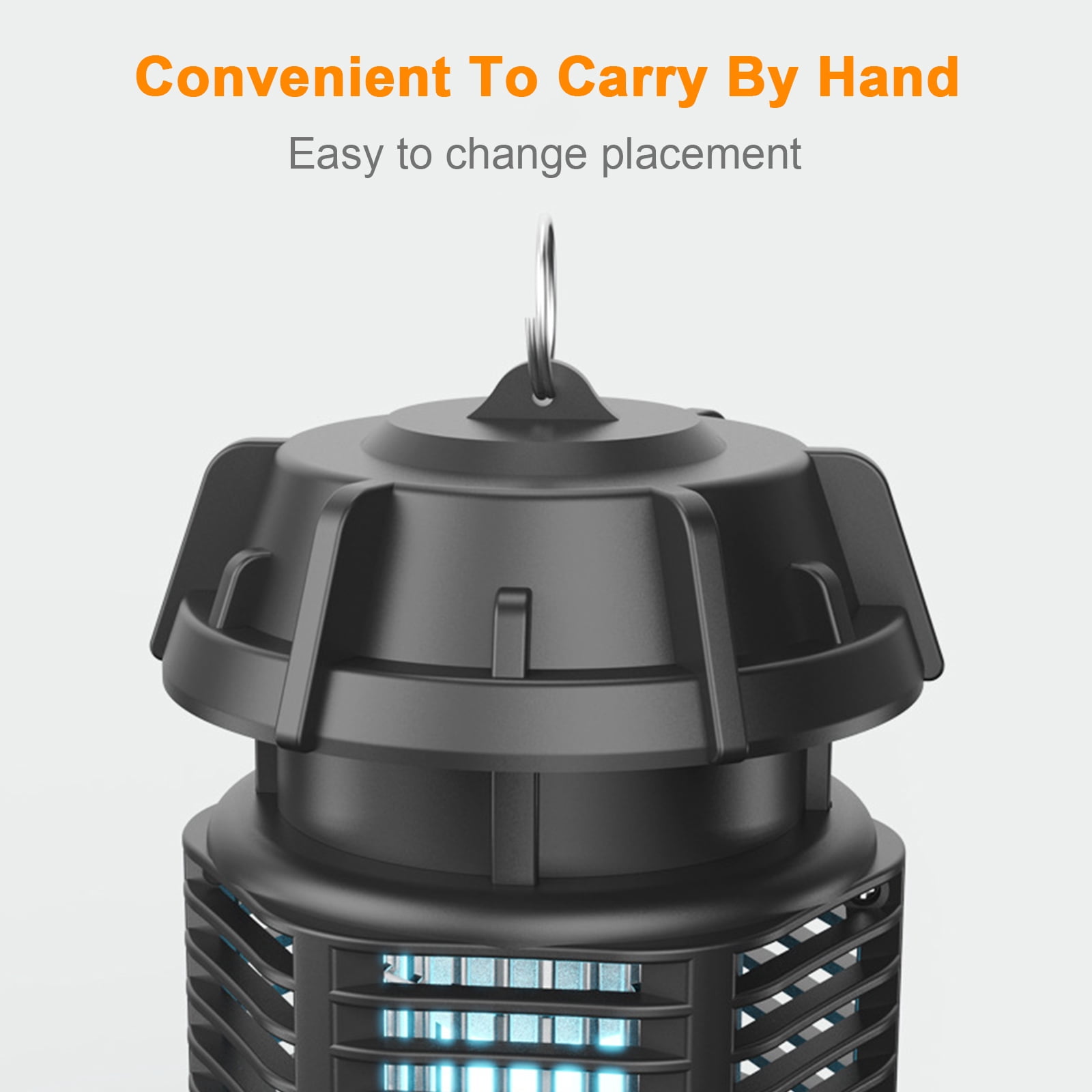 YAHHU 20W Electric Shock Mosquito Killer Light Wave Luring Trap Lamp Bug Zapper for Indoor and Outdoor Use, Black, 12.2 in / 31 cm