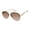 Rose Gold & Nude, variant on Women's R3408 Semi Rimless Metal UV400 Protective Aviator Pilot Fashion Sunglasses, 62mm