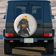 thumbnail image 5 of Kll Dachshund Sitting In Bathtub Tire Cover,Universal Wheel Tire Cover For Trailer, Rv, Suv, Truck,Camper And Many Vehicle,(14 Inch), 5 of 8