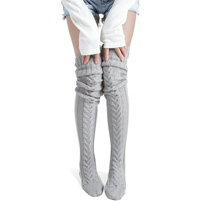 Visland Chaussettes Tricotées pour Femmes, Chaussettes Extensibles pour Bottes, Jupes, Fêtes, Rue