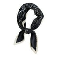 thumbnail image 2 of WREESH Womens Elegant Hair Scarf Pleated Small Scarf Silk Scarf Fashion Hundred Decoration Career Small Neck Scarf Black, 2 of 3