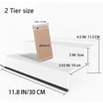 thumbnail image 2 of YMVV 12 Inch Clear Acrylic Shelf for Perfume Organizer with LED Light, Large 2 Tier Cologne Organizer Tiered Riser Display Stand,Acrylic Display for Decoration, 2 of 7