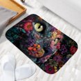 thumbnail image 6 of 1pc Colorful Cat with Flowers Absorbent Non-Slip Bathroom Thickened Flannel Rug Decor,Soft,Quick Drying,Suitable For Indoor/outdoor Use,Bathrooms,Bedrooms,Kitchens,Terrace,Laundry Rooms,16"x24", 6 of 9