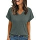thumbnail image 1 of mfyjkho Tops Para Mujer, Blusa Informal De Manga Corta Con Cuello En V Para Mujer, De Moda, De Verano Tops De Gimnasio Para Mujer S, 1 of 5