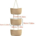 thumbnail image 3 of Hand-woven 3 Layers Over The Door Storage Basket Bathroom Sundries And Cosmetics, 3 of 5