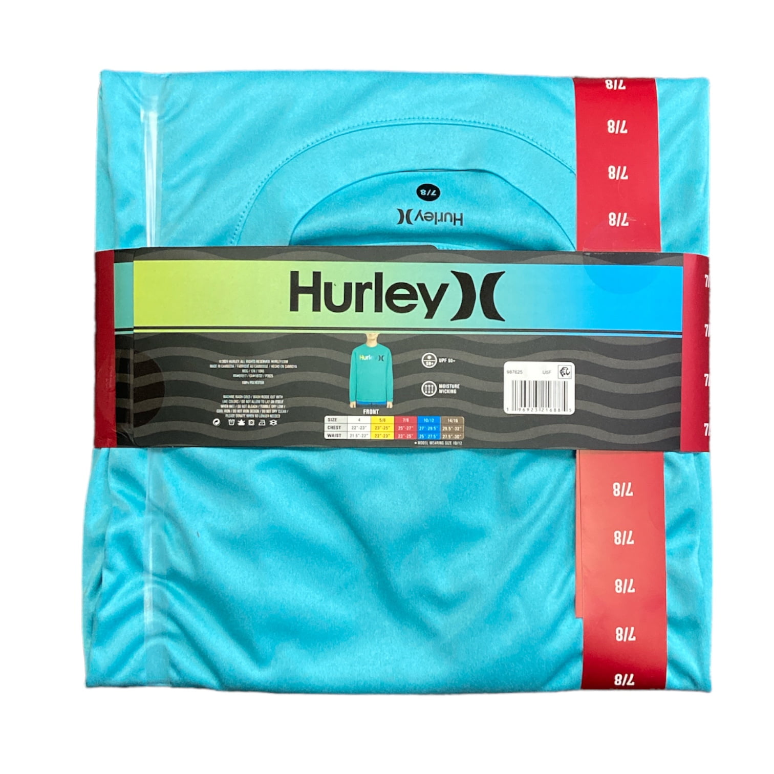 Hurley Youth Boy's UPF 50+ Long Sleeve Rash Guard Swim Top