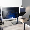 thumbnail image 3 of VIVO Black Laptop & Monitor Desk Stand with Glass Base, Fits up to 32" Screen, 3 of 9