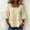 Beige plus size square neck tops a1, variant on Women Plus Size Square Neck 3/4 Sleeve Lace Trim Boho Tunic Tops Solid Basic Loose Pullover Blouses Summer Casual Vacation Clothes For Curvy, Dark Blue S