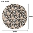 thumbnail image 6 of Pioneer Flower Floral Print Pattern Round Tablecloth 60"x60",Wrinkle Wipeable Table Cloth for Kitchen Dining Room Picnic Patio Party, 6 of 6