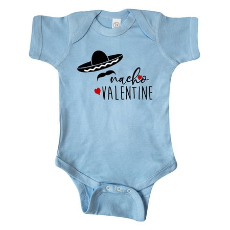 

Inktastic Funny Nacho Valentine Sombrero Hat Mustache and Hearts Gift Baby Boy or Baby Girl Bodysuit