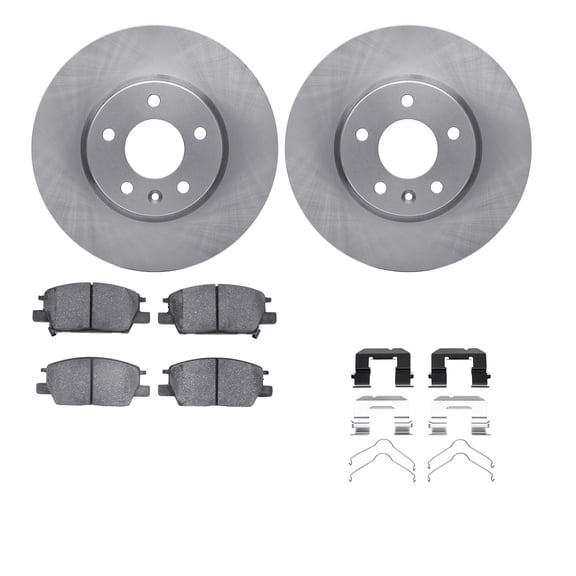 Dynamic Friction Company Front Brake Rotors with 5000 Advanced Brake Pads includes Hardware 6512-45173