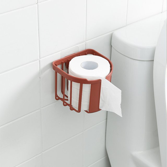 Toilet Paper Basket Wall Mounted Basket Bathroom Accessories Toilet Paper Holder Wall Mounted Toilet Paper Basket Heavy Duty Bathroom Storage Rack For Household