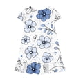 thumbnail image 4 of Cethrio Girls' Nightgowns Size 7-8, Comfy Mid-length Summer Short Sleeve Kids Sleep Dresses Sleepwear Multicolor Size 8, 4 of 8