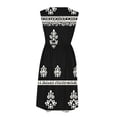 thumbnail image 4 of Alkepwun Midi Dresses for Women Floral-Print Round-Neck Sleeveless Pleated Waist-Cinched Ankle-Length Dress Lightweight Breathable Flowy A-Line Maxi Sundress for Beach, 4 of 7