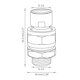 thumbnail image 5 of Conector de ducha junta esférica cabezal de ducha adaptador de bola giratoria extensión de brazo de ducha ajustable componente Universal níquel cepillado, 5 of 8