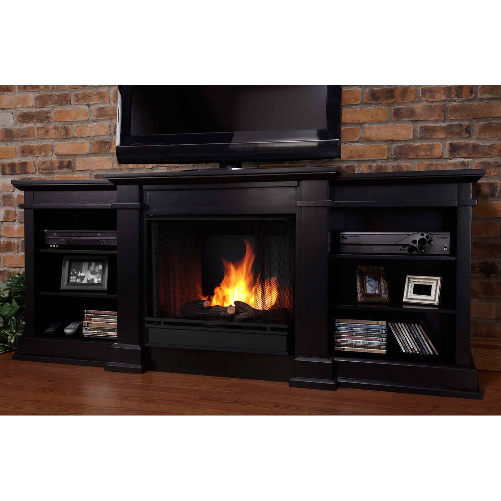 Real Flame Fresno Ventless Gel Fireplace Black Com