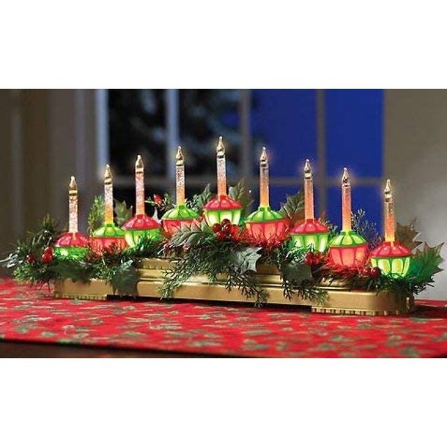 Retro Bubble Light Center Piece Includes 9 Nostalgic Bubble Lights