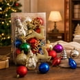 thumbnail image 5 of LOWLHOME Christmas Ornament Set Assorted Hanging Baubles Gift Box Variety Shaped Tree Decorations For Holiday Party, 5 of 7