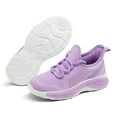 thumbnail image 5 of Kushyshoo Girls Lightweight Sneakers Kids Breathable Lace-up Athletic Running Shoes Big Kids Walking Shoes Purple Size 3, 5 of 7